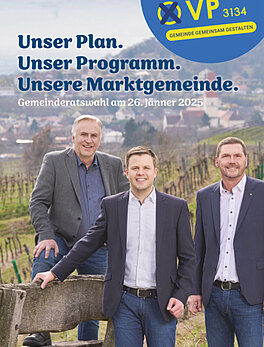 Unser Programmheft für die Gemeindewahl am 26. Jänner 2025